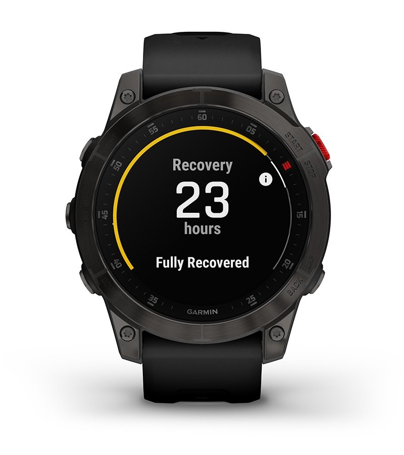 Inteligentné hodinky Garmin epix Pro (Gen 2) Sapphire - 51 mm - Titan Carbon Grey / Black Silicone Band