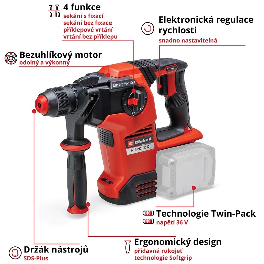 Kladivo Einhell HEROCCO 36/28 (bez batérie) 4513950
