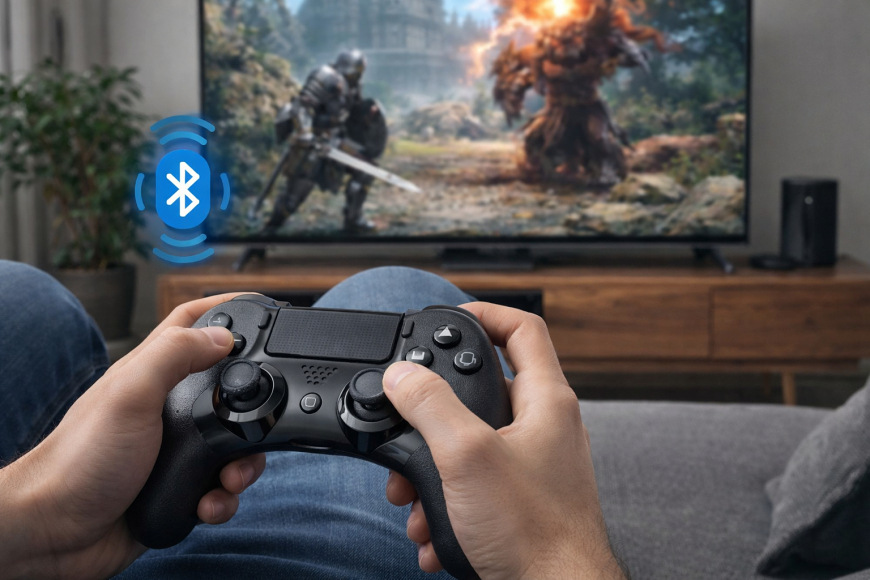 Gamepad YENKEE STRIKER, PS3/PS4 čierny Gamepad YENKEE STRIKER – bezdrôtové pripojenie cez Bluetooth k TV