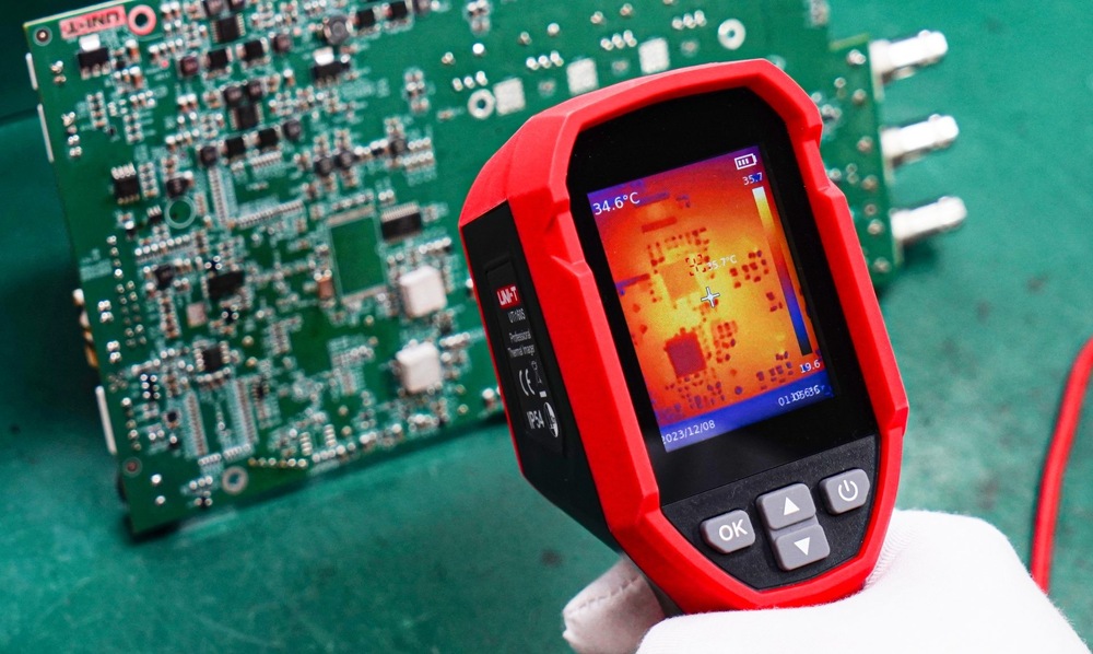 Termokamera UNI-T UTi716S obsahuje 2,4" LCD displej, IR senzor a šesť farebných paliet