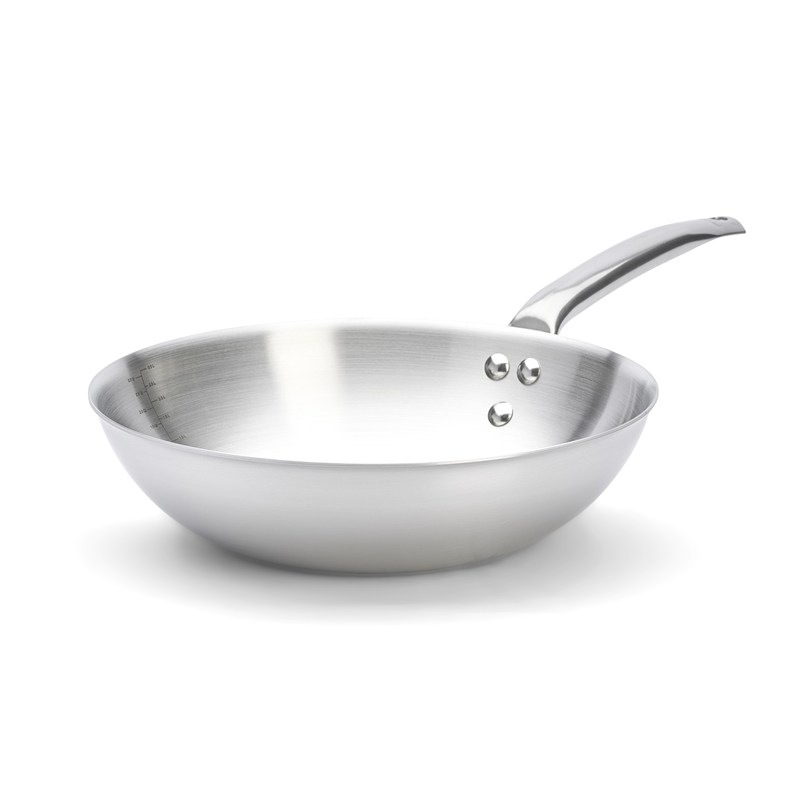 Pánev WOK de Buyer 3608.28, 28 cm ocel nerezová