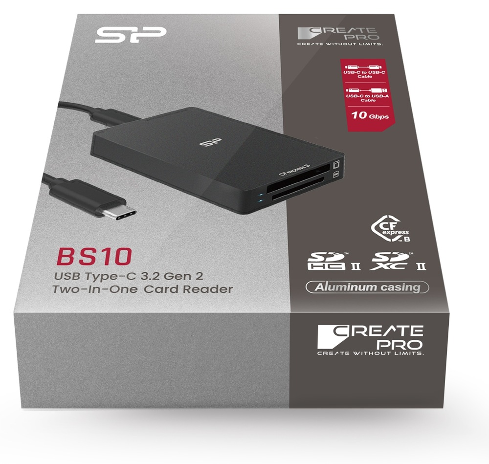 Čítačka pamäťových kariet Silicon Power CreatePro BS10 Dual reader CFexpress B / SD 4.0 čierna .