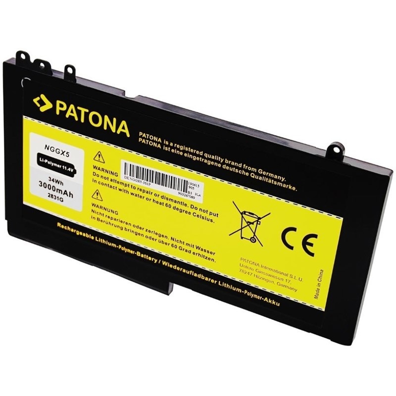 Batéria PATONA pre DELL LATITUDE E5270/E5470/E5570 3000mAh Li-Pol 11,4V Batéria PATONA pre DELL LATITUDE E5270/E5470/E5570 3000mAh Li-Pol 11,4V