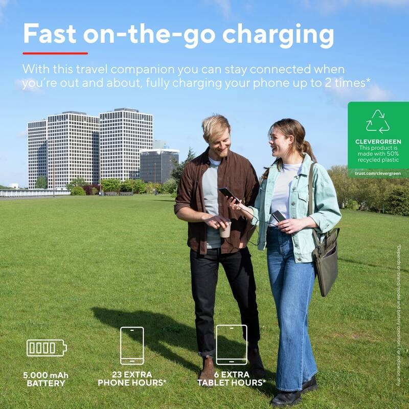 Powerbank Trust Primo ECO 5000mAh čierny