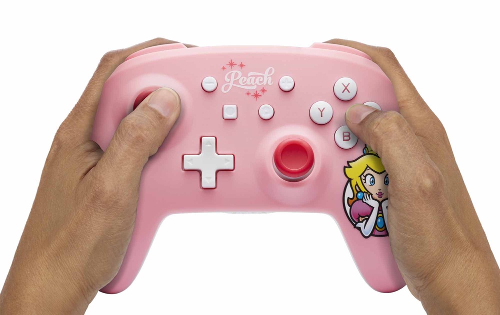Gamepad PowerA Wireless Controller na Nintendo Switch - Super Mario - Princess Peach ružový PowerA Wireless pre Nintendo Switch - Princess Peach (NSGP0289-01)