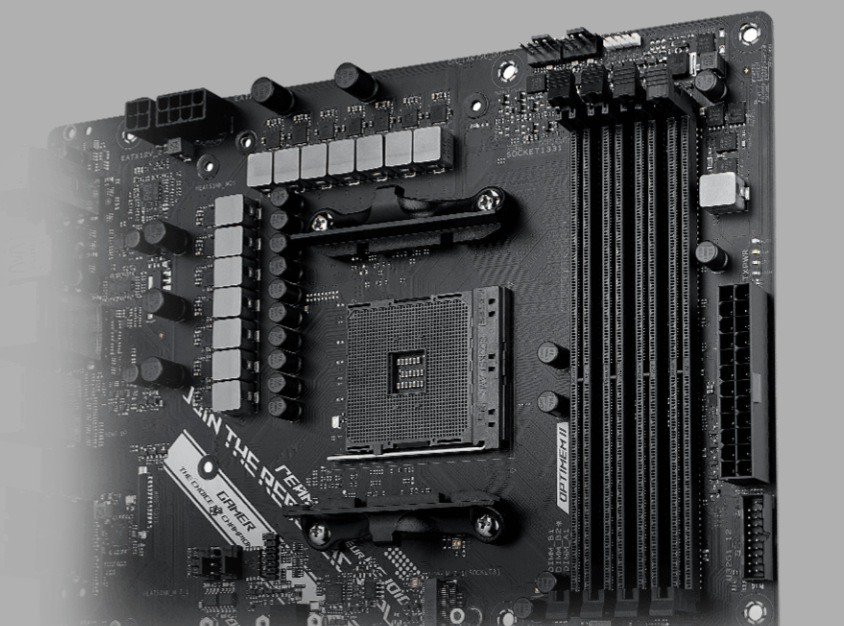 Základná doska Asus ROG Strix B550-A GAMING Asus ROG Strix B550-A GAMING spolieha na robustné napájanie