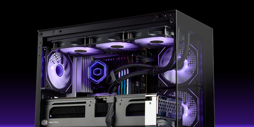Vodný chladič Cooler Master MasterLiquid 240 Core II čierny Moderný dizajn so štýlovým podsvietením pozdvihne vašu hernú zostavu na novú úroveň