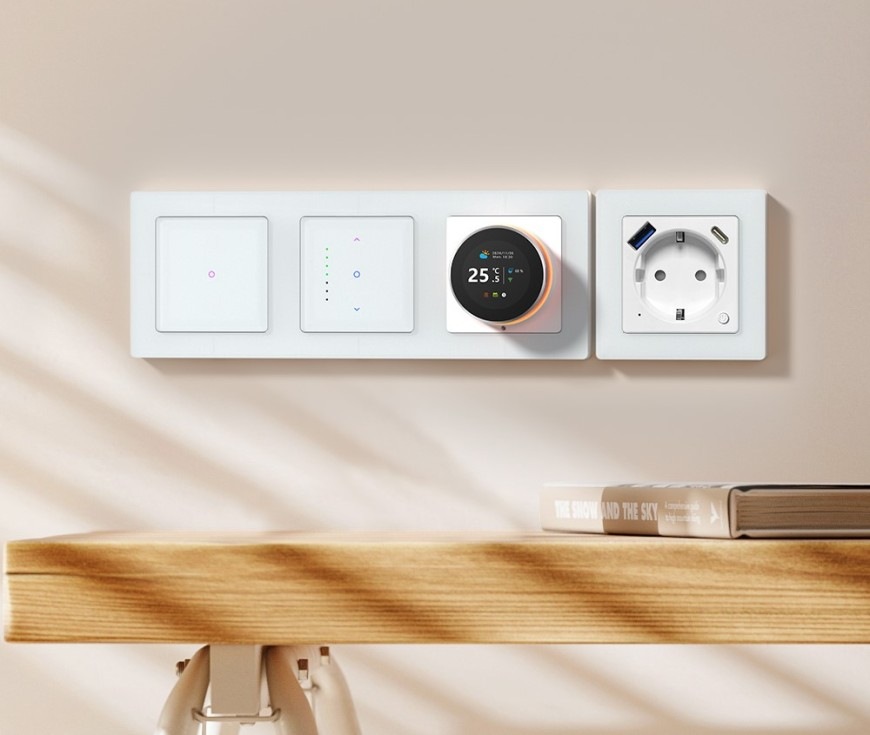 2tlačítkový vypínač IMMAX NEO SMART Nexa inštalovaný v interiéri