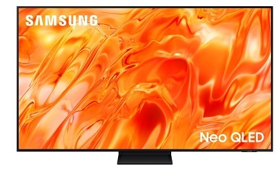 Televízor Samsung QE75QN72H Televízia Samsung QE75QN72H s oranžovou textúrou na obrazovke