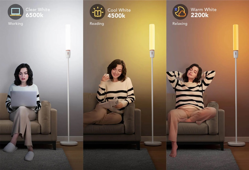 Stojacia lampa Govee Smart LED RGBICWW biele