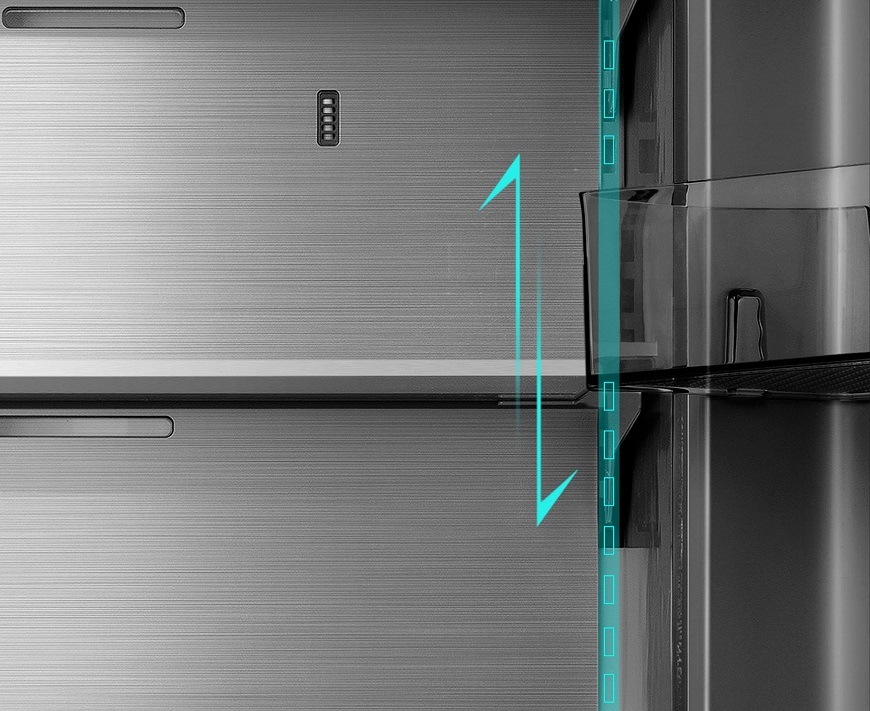 Americká chladnička Hisense RF728N4SBFE, čierna, ľahké skladovanie potravín