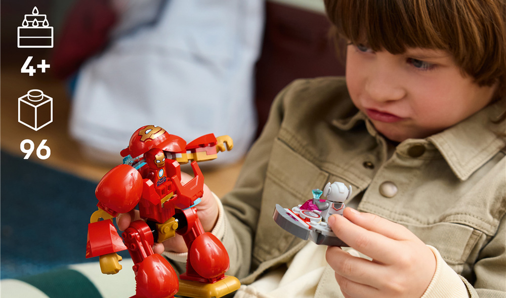 Stavebnica LEGO® Marvel Iron Man a jeho super priatelia 11209 Ultron vs. Iron Man Začiatočnícka kocka, názorný návod a aplikácia LEGO Builder pomáhajú deťom od štyroch rokov zvládnuť prvé stavanie.