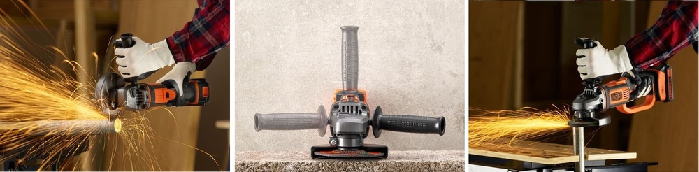 Uhlová brúska akumulátorová Black-Decker BCG720M1-QW (s batériou) Uhlová brúska akumulátorová Black-Decker BCG720M1-QW (s batériou)