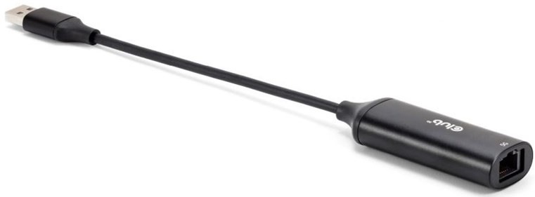 Adaptér Club3D USB-A/RJ45, 5Gb, M/F, 24cm - čierna
