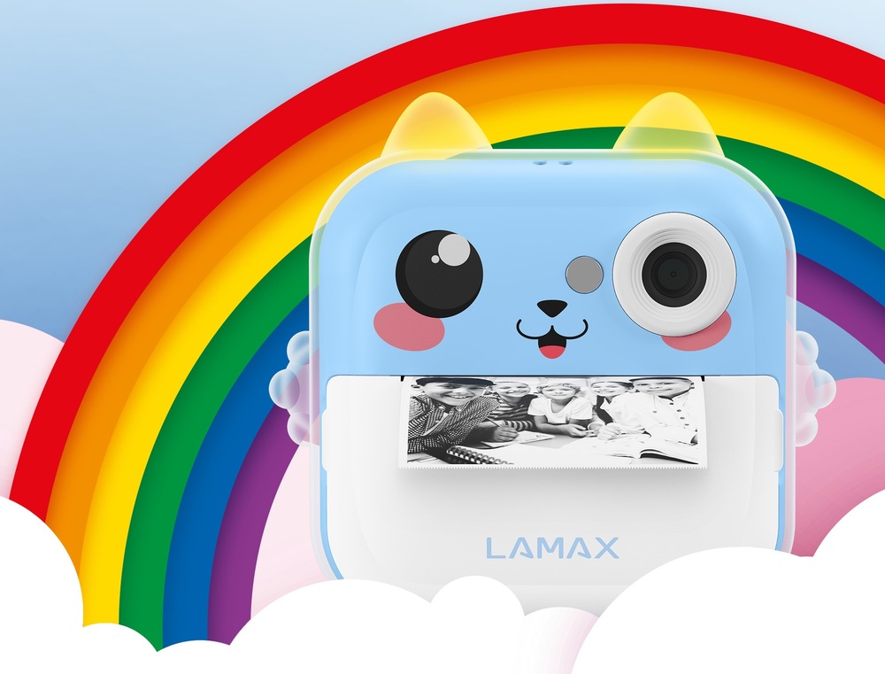 Instantný fotoaparát LAMAX InstaKid2 AI Plus modrý