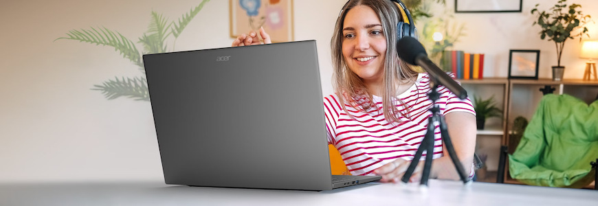 Notebook Acer Aspire Go 16 (AG16-71P-719Y) strieborný Nech už je vaše pracovné tempo akékoľvek, notebook Acer Aspire Go 16 ho zvládne ľavou zadnou