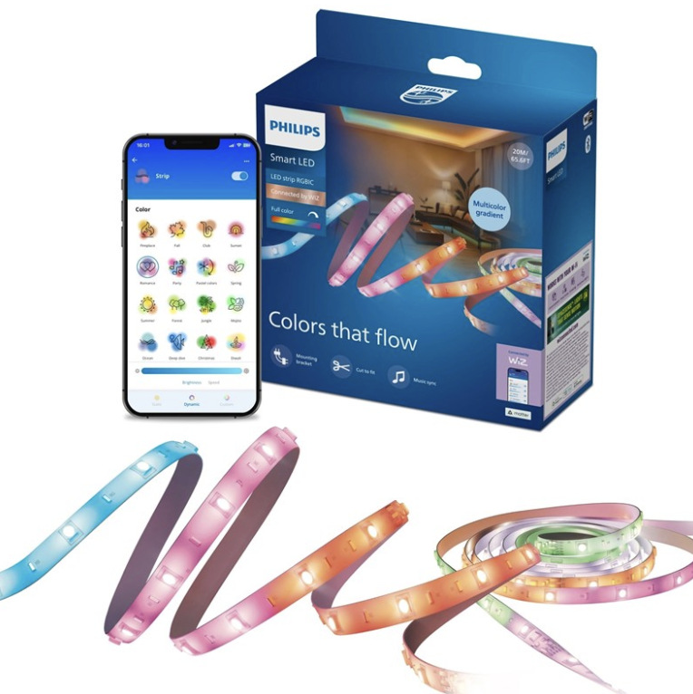 LED pásik Philips Smart LED RGBIC LED strip 20 m Type-C s mobilnou aplikáciou WiZ