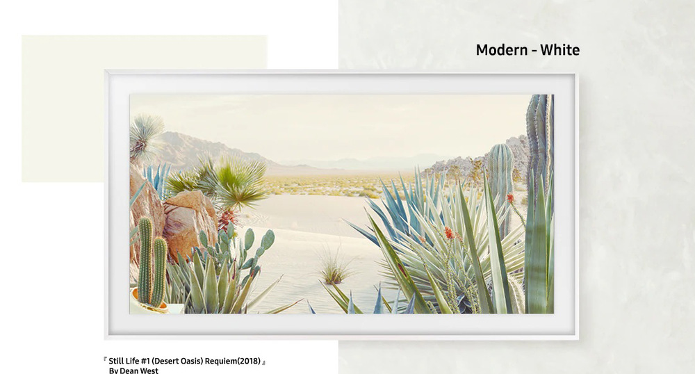 Výmenný rámček Samsung pre Frame TV s uhlopriečkou 75" (2021), Rovný design hnedý Výmenný rámček Samsung pre Frame TV s uhlopriečkou 75" (2021), Rovný design hnedý