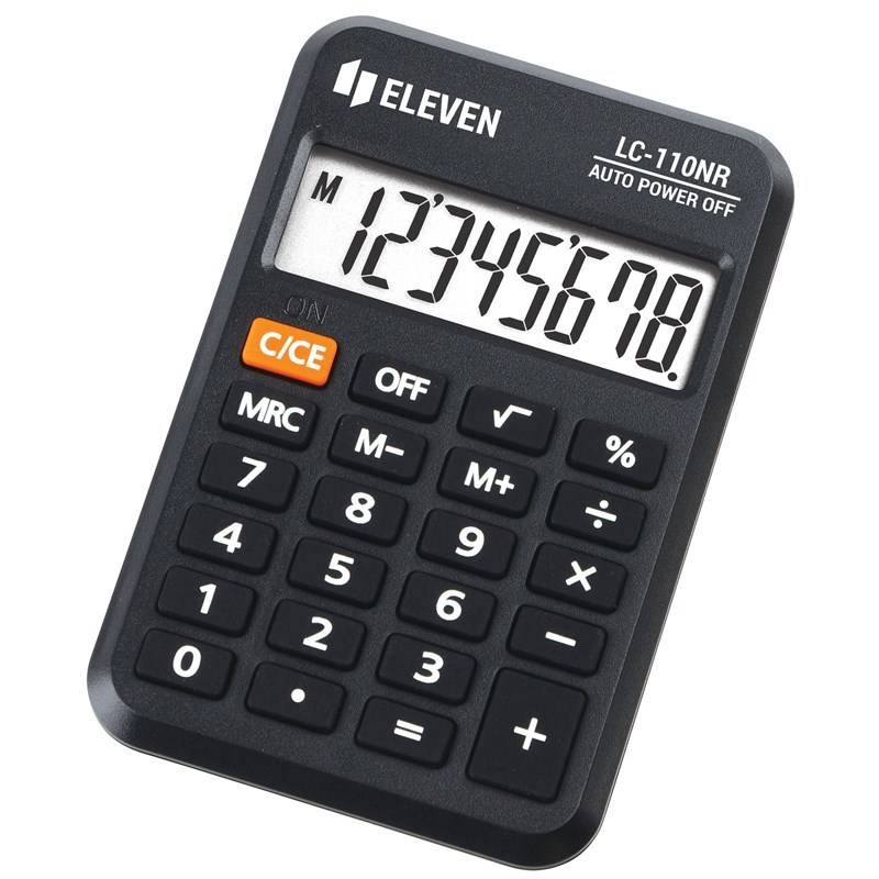Kalkulačka Eleven LC110NR, vreckový, osemmiestna čierna