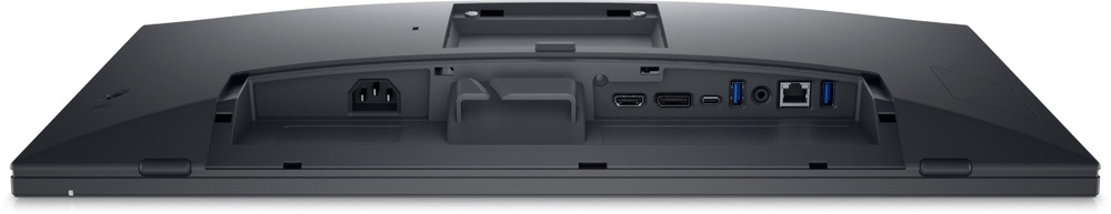 Monitor Dell P2424HT čierny/strieborný Pohľad na monitor Dell P2424HT 24" zospodu na portovú výbavu