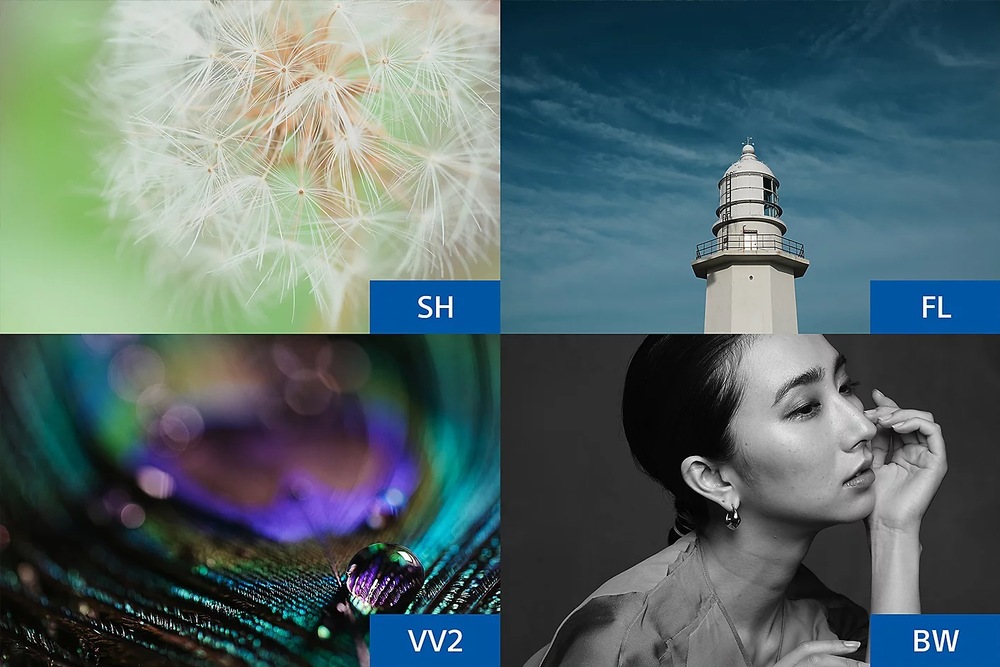 Fotografie zhotovené pomocou rôznych kreatívnych režimov dostupných v Sony Alpha A7 IV