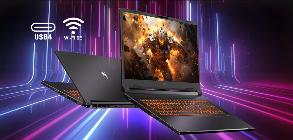 Notebook Acer Nitro V 17 AI (ANV17-41-R7Y9) čierny Notebook Acer Nitro V 17 AI pripojenie