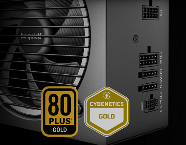be quiet! PURE POWER 13M je účinný podľa certifikácie 80 PLUS Gold