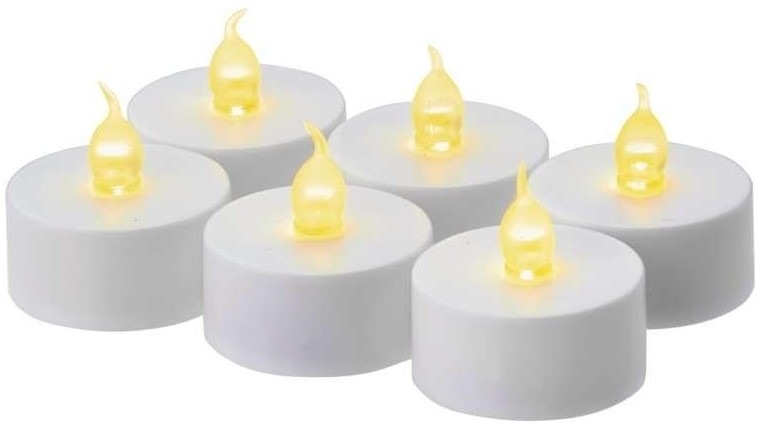 LED dekorácie EMOS čajová sviečka biela, CR2032, vnútorná, vintage, 6 ks
