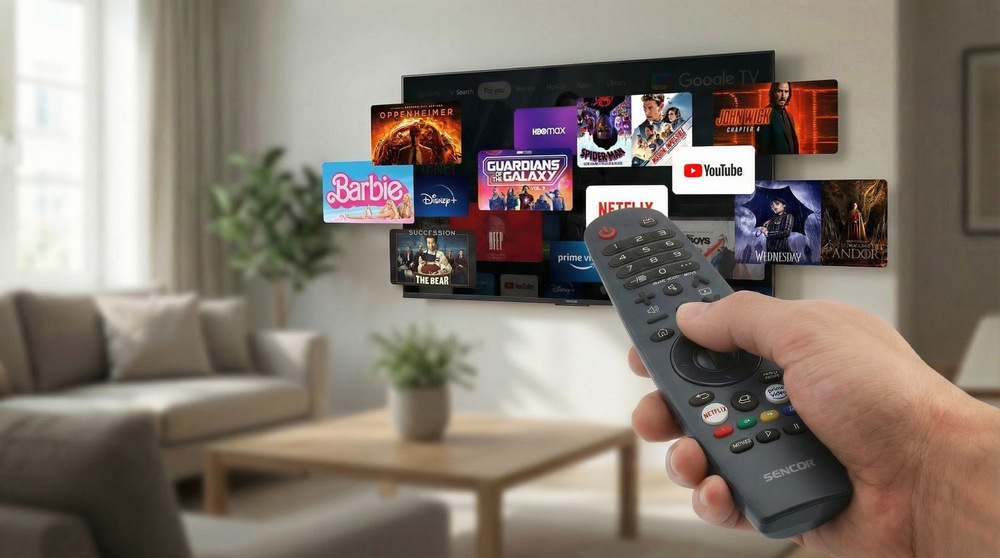Televízor Sencor SLE 65Q871B Bohatá ponuka aplikácií