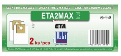 Vrecká pre vysávače Jolly MAX ETA 2 E (2 ks) Vrecká pre vysávače Jolly MAX ETA 2 E (2 ks)