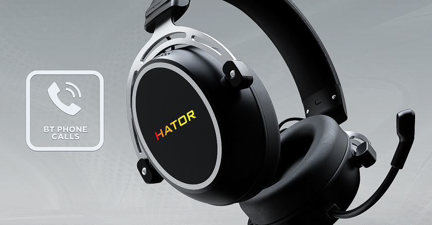 Headset HATOR Hypergang 3 USB s ikonou telefónnych hovorov cez Bluetooth