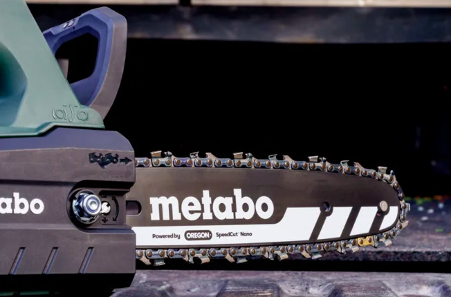 Píla reťazová Metabo MS 18 LTX BL 25 (bez baterie) 25cm lišta Oregon SpeedCut Nano s pílovou reťazou na píle Metabo MS 18 LTX BL 25″ width=