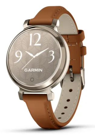 Inteligentné hodinky Garmin Lily 2 Classic - Cream Gold / Tan Leather Band