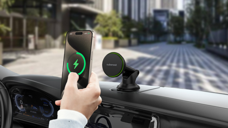 Držiak na mobil Cubenest S1C2 Magnetic, nabíjanie, aktívne chladenie čierny