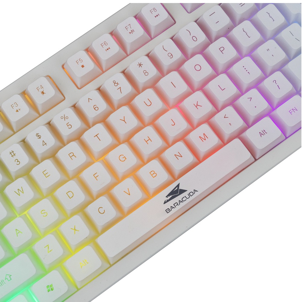 Klávesnica Baracuda KRILL, US layout biela