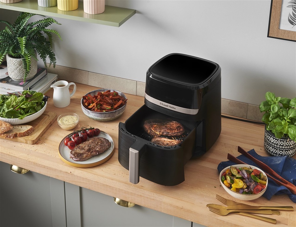 Fritéza teplovzdušná RUSSELL HOBBS Satisfry Air 27620-56, 5,5 l čierna