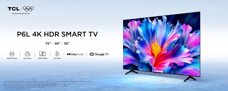 Televízor TCL 65P6L Múdra televízia TCL 65P6L s 4K HDR rozlíšením a Google TV ponúka ostrý obraz, živé farby a prístup k aplikáciám ako Netflix či YouTube.