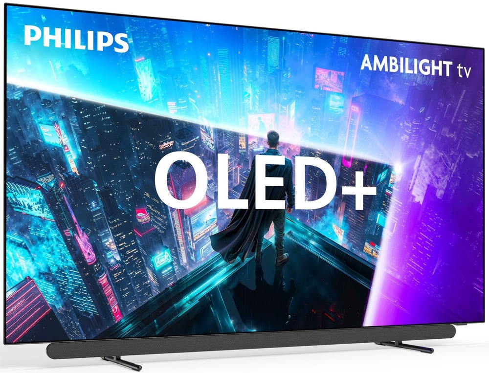 Televízia Philips 77OLED911 s OLED panelom a štvorstranným Ambilightom.