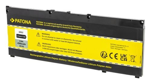 Batéria PATONA pre HP Pavilion Gaming 15 4380mAh Li-Pol 11,55 V SR03XL / SR04XL