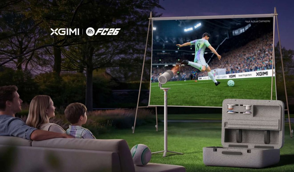 Projektor Xgimi MoGo 4 Match Night Collection strieborný Balenie Xgimi MoGo 4 obsahuje aj hru EA Sports FC 26 alebo plátno
