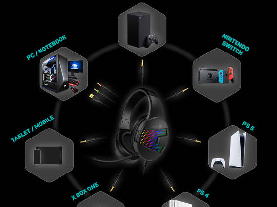 Headset Connect IT Doodle RGB čierny
