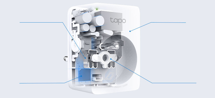 Inteligentná zásuvka TP-Link Tapo P110M, s meraním spotreby a Matter biela Inteligentná zásuvka TP-Link Tapo P110M, s meraním spotreby a Matter biela
