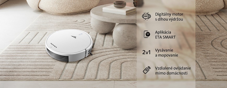 Robotický vysávač ETA Rover 1248 90000 biely Robotický vysávač ETA Rover 1248 90000, funkcia