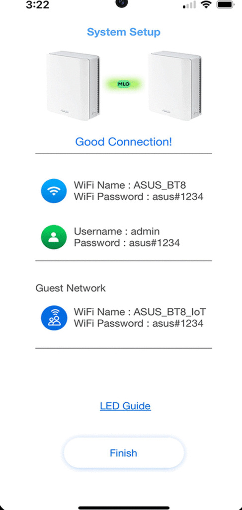 Kompletný Wi-Fi systém Asus ZenWi-Fi BT8 (2-pack) biely