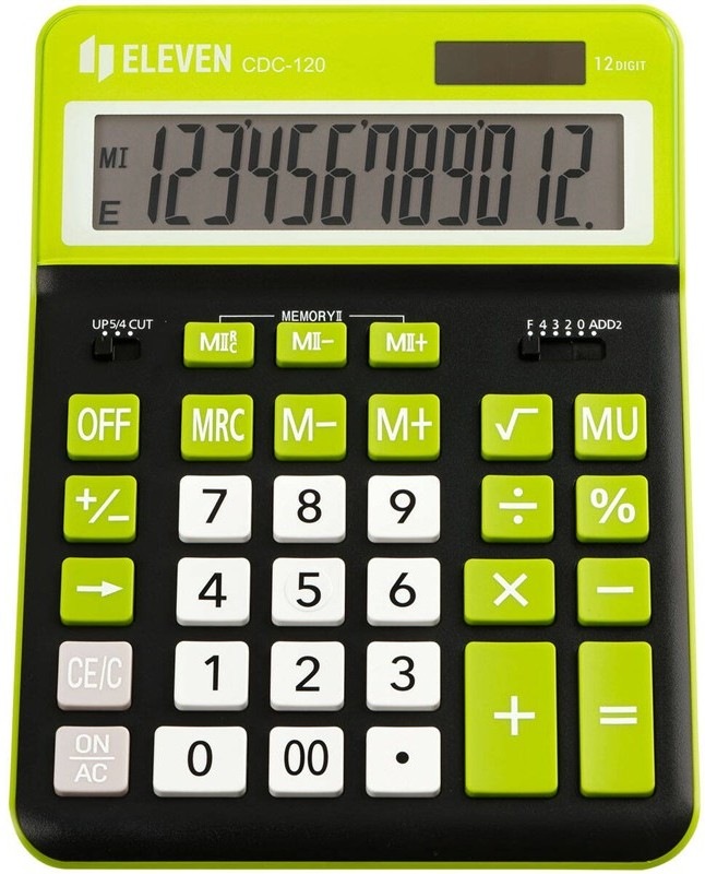 Stolová dvanásťmiestna kalkulačka Eleven CDC-120-BK/GN