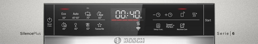 Umývačka riadu Bosch Serie 6 SPS6EMI21E nerez Panel umývačky Bosch SPS6EMI21