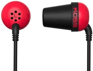 Slúchadlá Koss The Plug (doživotná záruka) červená Slúchadlá Koss The Plug (doživotná záruka) červená