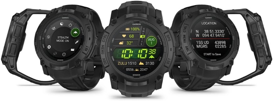 Inteligentné hodinky Garmin Instinct 3 - 50 mm AMOLED - Tactical Edition čierne Rôzne displeje hodiniek Garmin Instinct 3 Tactical Edition