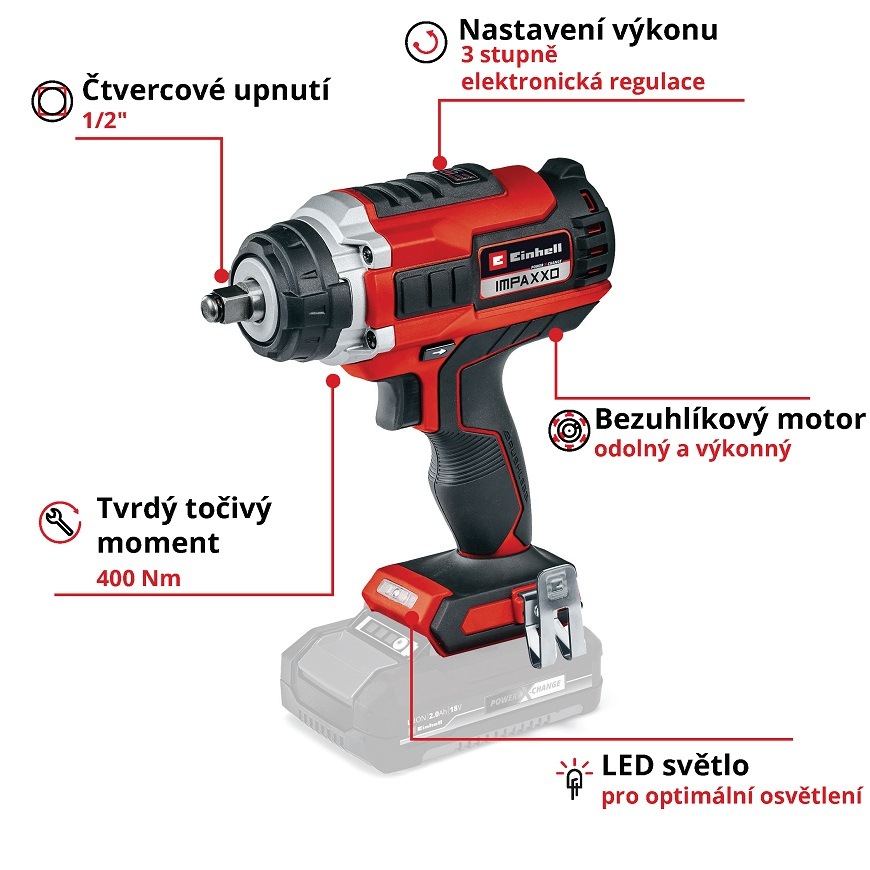 Doťahovák rázový Einhell Professional IMPAXXO IMPAXXO 18/450 (bez baterie) 4510070 Doťahovák rázový Einhell Professional IMPAXXO IMPAXXO 18/450 (bez baterie) 4510070