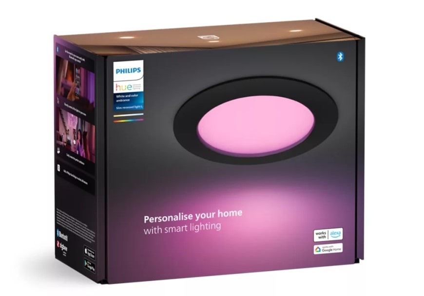 Vstavané svietidlo Philips Hue Slim downlight L (170mm) čierne Vstavané svietidlo Philips Hue Slim downlight L (170mm) - čierne